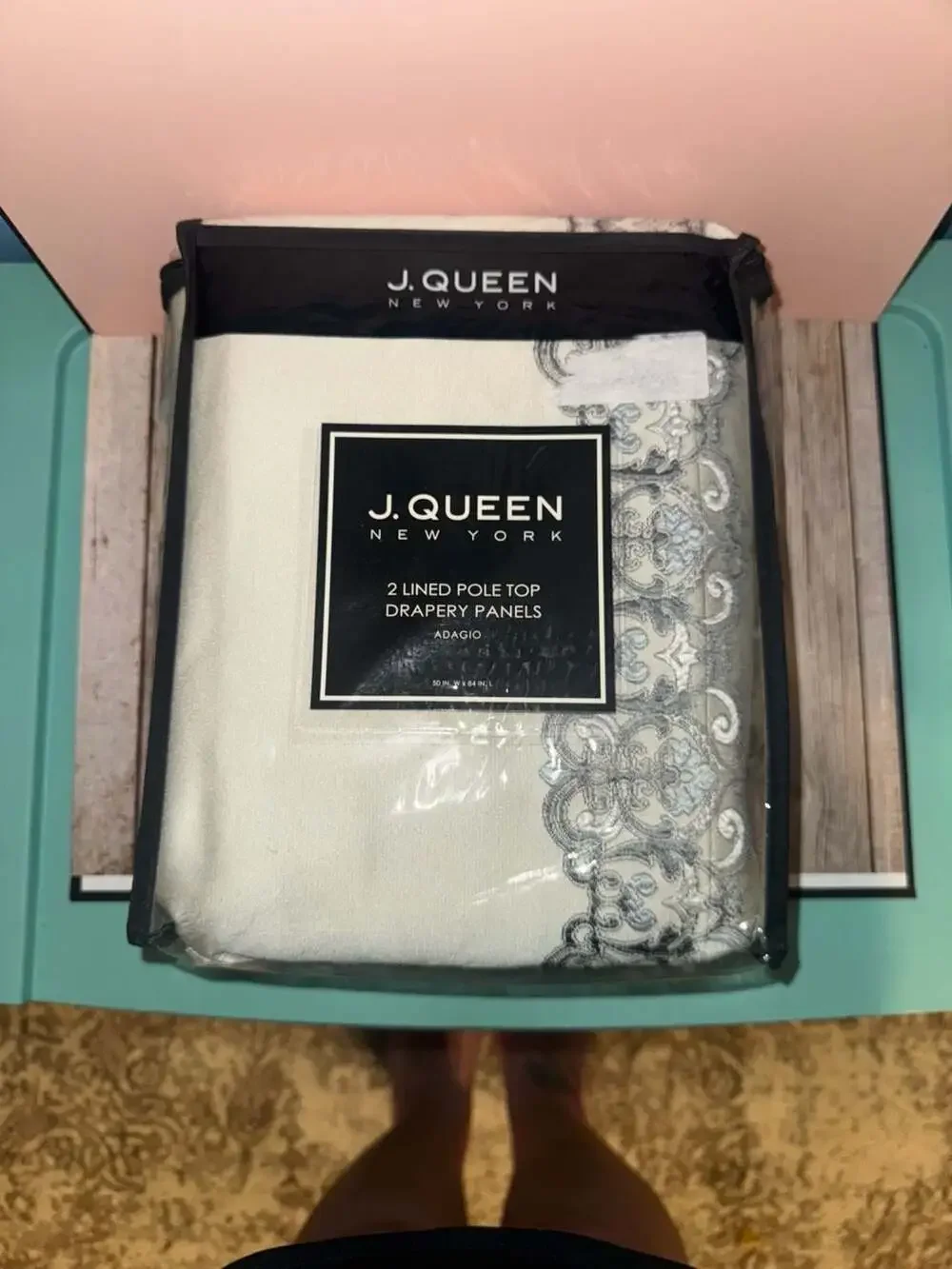 J. Queen New York Adagio 2 Lined Pole Top Drapery Panels 50x84" Set - Picture 1 of 4